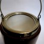 Antique Porcelain Lined Oak Barrel Scotch Whiskey Ice Bucket EPNS Shield Plaque