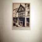 William Allison Turner Providence House Chester England Signed Engraving ca1920