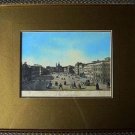 Very Rare Aquatint by Carlo Verico Main Piazza Livorno Italy 1830