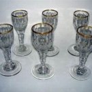 Set 6 X Superb Georgian Decorated Cordial Glasses 1790