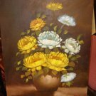 Original 20" x 16"  Oil on Board Botanical Painting by Noel Trinidad