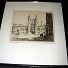 Eton College Engraving by Terence Lambert 1920 UK Listed Artist