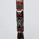 30" Four Figure Decorated Totem Abalone Native American Seattle Area