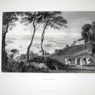 Original 1870 Engraving Turner & Cook Devonport Plymouth UK 15" x 11"