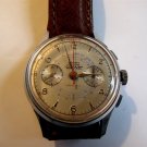 CAUNY PRIMA Rare SS Watch Complication Chronometer ca1960 Hand Wind 17j Serviced