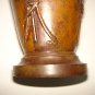 Superb Pair Signed Art Noveau Matching Patinated Spelter Vases ca1920 by G. Des