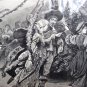 Wood Engraving ca1880 Skating Carnival Ottawa Canada 21" x 14" by Arthur Hopkins