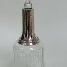 Beautiful French ca1850 Glass & Sterling 7" Etched Perfume Bottle