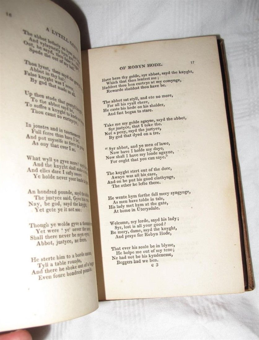 JOSEPH RITSON Robin Hood Poems Songs Ballads1820 Full Calf Binding