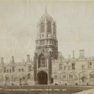 Original ca1890 Albumen Photograph Quadrangle Oxford University 8" x 5"