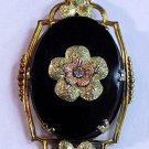 Exceptional Victorian c1890 Mourning Pendant 14kt Onyx & Diamond