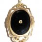 Exceptional Victorian c1890 Mourning Pendant 14kt Onyx & Diamond