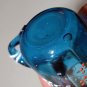 Pr Miniature 2.5" Moser Hand Decorated Wine Glasses Cobalt & Green ca1950