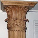 ca1820 Pair 7ft Yellow Pine Corinthian Columns Carved by John Rehan Ireland