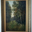 R C Snell ca1890 Pastoral Landscape Oil on Canvas 30" x 20"