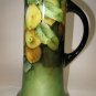 Signed American BELLEEK 11" Lemonade Jug Hand Decorated With Lemons & Floral