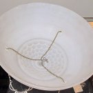 Gorgeous Art Deco ca1920 Frosted Glass 10" Semi Circular Lamp Shade Fish Scale