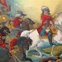 Rare C19th Lithograph Prince William Crossing Boyne Ireland 20" x 30"