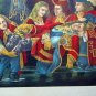 Rare C19th Lithograph Prince William Crossing Boyne Ireland 20" x 30"