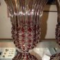 Unusual Pair 12" Art Deco Ruby Flashed Glass Mantle Candelabras Beautiful ca1915