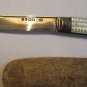 Victorian 1872 Mother Pearl Fruit Knife w Holder White & Henderson Sheffield