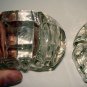 Pr Heavy Round Victorian 3.5" Glass Salts ca1890