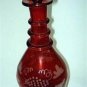Beautiful Bohemian Ruby Red Vine Etched Decanter ca1880