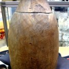 Vintage African 11" Wooden Milk Vase ca1950 Congo