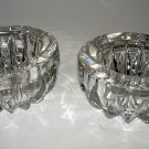 Pr Heavy Round Victorian 3.5" Glass Salts ca1860