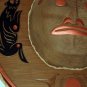 Coast Salish Cedar Mask 24" x 18" Signed by JOHN BEGLEY Moon Mask Copper