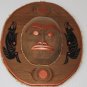Coast Salish Cedar Mask 24" x 18" Signed by JOHN BEGLEY Moon Mask Copper