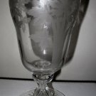 Exceptional Georgian 10" Etched Celery Vase ca1810