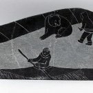 Vintage Inuit Petroglyph Double Sided Carving by IVU Hunters 10" x 7"