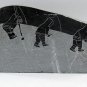 Vintage Inuit Petroglyph Double Sided Carving by IVU Hunters 10" x 7"