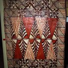 Vintage 36" x 24" Tapa Bark Painting Toga Vanuatu Island Australia Oceania