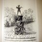 Original Signed Engraving ca1920 James Grant Peter Pans Statue Kensington