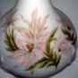 Pair of Burmese Mount Washington Glass Hand Decorated Decanters Signed