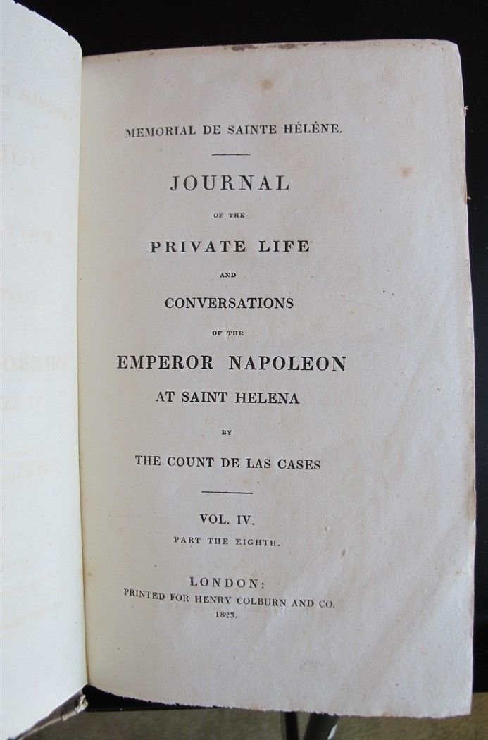 COUNT DE LAS CASES Conversations With Napoleon At St. Helena 1st First 1823 Ed