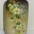 Exceptional RS Prussia Green Pansy Hand Decorated Bottle Jar ca1920's