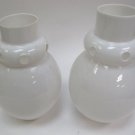 Matched Pair Art Deco Milk Glass Sconce Shades 6.5"