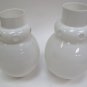 Matched Pair Art Deco Milk Glass Sconce Shades 6.5"