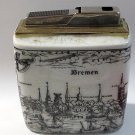 Unusual ca1950's Souvenir Bremen Germany Ceramic Cigarette FIT Lighter