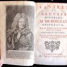M. de BOILEAU Satires & Works First 1st 1737 Edition Amsterdam Printing French