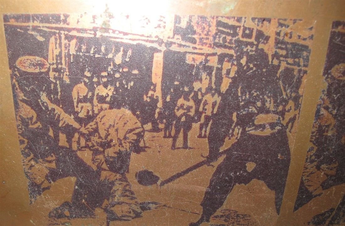 Gruesome Stereo Copper Panel Japan Beheading Rape of Nanking ca1940