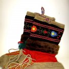 Pr Of Vintage Bead & Fur Decorated Mukluks Canada Vancouver Island ca1970's