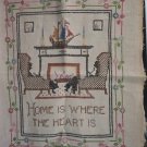 1936 Home Is Where The Heart Is Embroidery Sample 16" x 14"