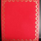 CARTIER Bookmark and Watch Instruction Folder Crimson Leather