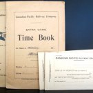 Canadian Pacific Railway 2 x Extra Gang Time Books etc. ca1910