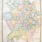 ALLAN BELL Superb Original 1839 Colored Map of Russia 19" x 15"