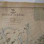 Original 1860 Hand Colored Map Russia Japan Orient by Lowry 48" x 24"